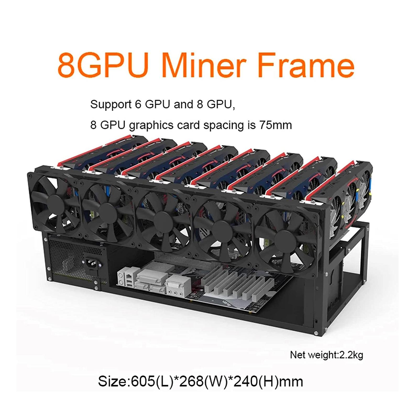 Suporte de Placa Gráfica Open  - Gpu Mining Rig Frame 8 Gpu avaliação e preço